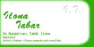 ilona tabar business card