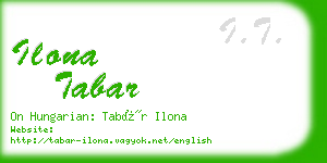 ilona tabar business card